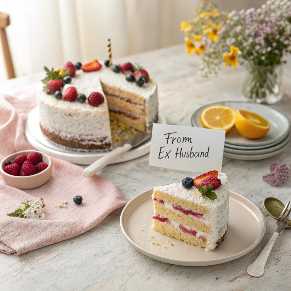 A colorful birthday cake with floral decorations and the words “Happy Birthday Mom.