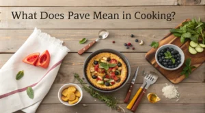 What does pave mean in cooking?