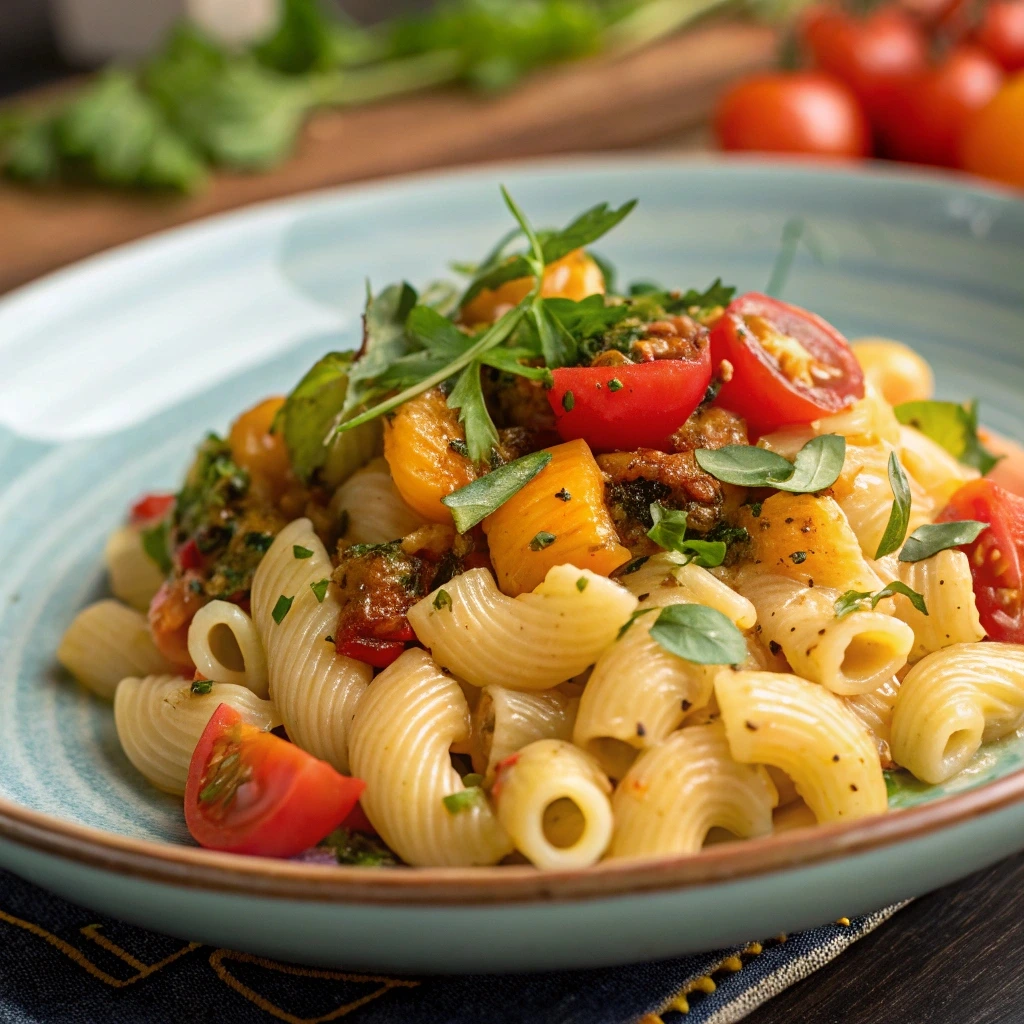 Boiling Cavatappi pasta in a large pot of water