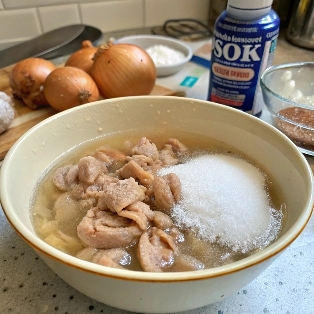 What does baking soda do to chitterlings?